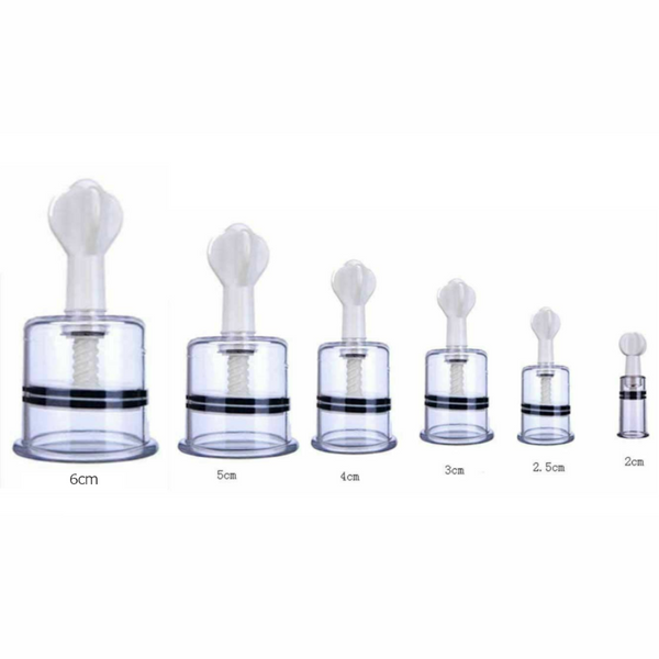 Nipple Suction Pumps 6 Sizes Breast Stimulation Kink Fetish Nipple & Clitoral Toys