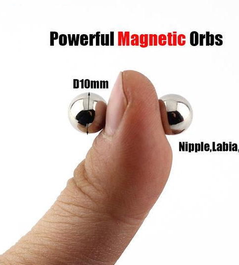 Magnetic Nipple Clamps Breast Stimulation  Kink  Nipple & Clitoral Toys