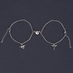 Veile Studios Heart Shape Lock Suction Couple Combination Bracelet Fashion Jewellery Bracelets