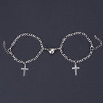 Veile Studios Heart Shape Lock Suction Couple Combination Bracelet Fashion Jewellery Bracelets
