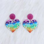 Veile Studios Valentines Day Rose Red Love Heart For Women Earrings