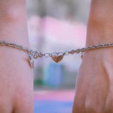 Veile Studios Heart Shape Lock Suction Couple Combination Bracelet Fashion Jewellery Bracelets