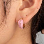 Veile Studios Titanium Steel Heart Shaped Round For Women Fashion Jewellery Earrings