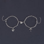 Veile Studios Heart Shape Lock Suction Couple Combination Bracelet Fashion Jewellery Bracelets