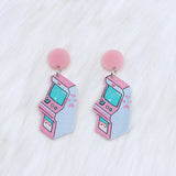 Veile Studios Valentines Day Rose Red Love Heart For Women Earrings
