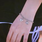 Veile Studios Heart Shape Lock Suction Couple Combination Bracelet Fashion Jewellery Bracelets