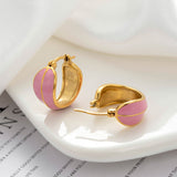 Veile Studios Titanium Steel Heart Shaped Round For Women Fashion Jewellery Earrings