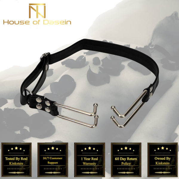 Open Mouth Hook Gag Head Harness  Kink Fetish Restraints Gags