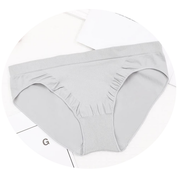 S Grey 3 Pack Seamless Stretch Bikini Panties Soft & Breathable Women's Underwear