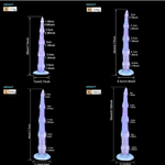 Dildos House Of Dasein Pastel Purple Sea Jade Long Tentacle Silicone Dildo