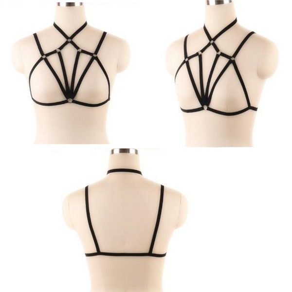 Pentagram  Body Harness  Cage Bra  Lingerie  Clothing