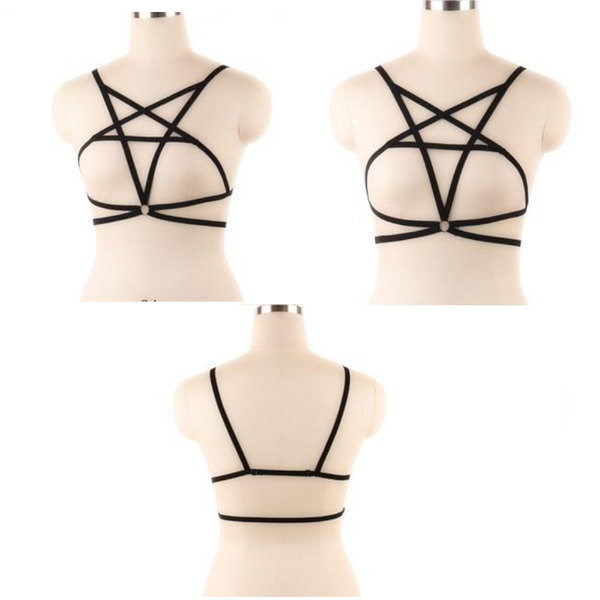 Pentagram  Body Harness  Cage Bra  Lingerie  Clothing