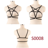 Pentagram Sexy Body Harness Bondage Cage Bra Bdsm Lingerie
