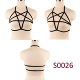 Pentagram Sexy Body Harness Bondage Cage Bra Bdsm Lingerie