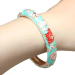 Bracelets Veile Studios Peony Flower Vintage Chinese Filigree Cloisonne Enamel Cuff Bangles