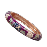 Bracelets Veile Studios Peony Flower Vintage Chinese Filigree Cloisonne Enamel Cuff Bangles
