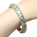Bracelets Veile Studios Peony Flower Vintage Chinese Filigree Cloisonne Enamel Cuff Bangles