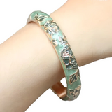 Bracelets Veile Studios Peony Flower Vintage Chinese Filigree Cloisonne Enamel Cuff Bangles
