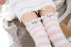 Pink Cat Thigh Highs Socks