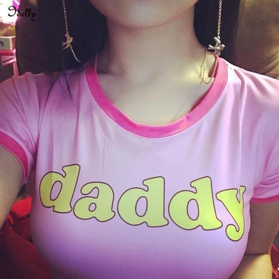 Pink Daddy Crop Top Ddlg Clothing Abdl