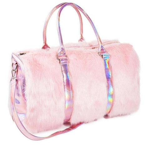 Pink Fur Duffle Bag Duffle Bags