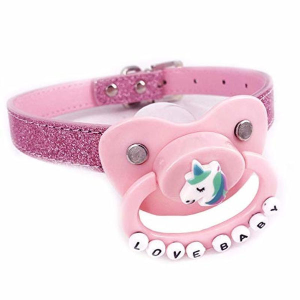 Pink Glitter Pacifier Gag Ddlg Abdl Littles Play Gags