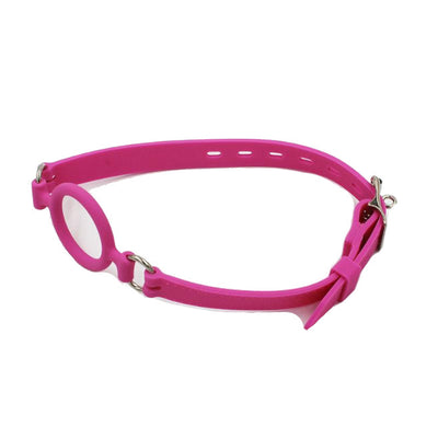 Pink Silicone Open Mouth Gag Oral Sex Ring   Restraints Gags
