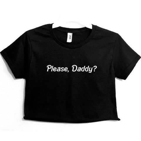 Please Daddy Crop Top Kawaii Ddlg Clothing