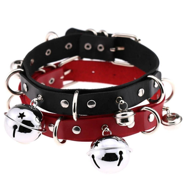 Pleather Cat Bell Collar Kitten Play Leather   Collars & Leashes