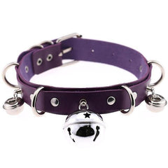 Collars Leashes Pleather Cat Bell Collar Kitten Play Adjustable  