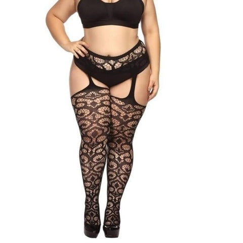 Plus Size Pantyhose Stretch Nylon  Panties One Pantyhose & Tights