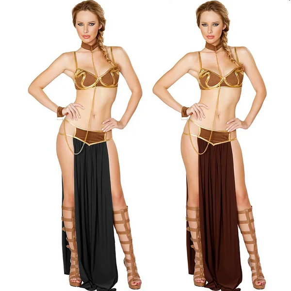 Plus Size Cosplay Princess Leia Slave Costume Harem Exotic Dancer Clothes Women's Costumes