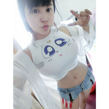 Pocket Monster Crop Tops Women Crop Tees