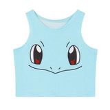 Pocket Monster Crop Tops Women Crop Tees