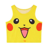 Pocket Monster Crop Tops Women Crop Tees