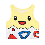 Pocket Monster Crop Tops Women Crop Tees