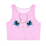Pocket Monster Crop Tops Women Crop Tees