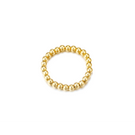 Veile Studios Polished Finish Stainless Steel Beads Stretch Bracelet Bangle Gold Bracelets
