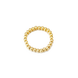 Veile Studios Polished Finish Stainless Steel Beads Stretch Bracelet Bangle Gold Bracelets