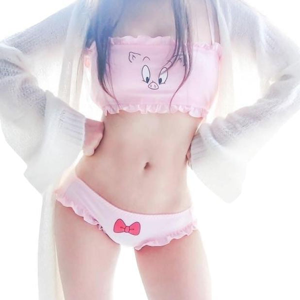 Little Piggy Lingerie Set Women Costume Bras & Bra Sets