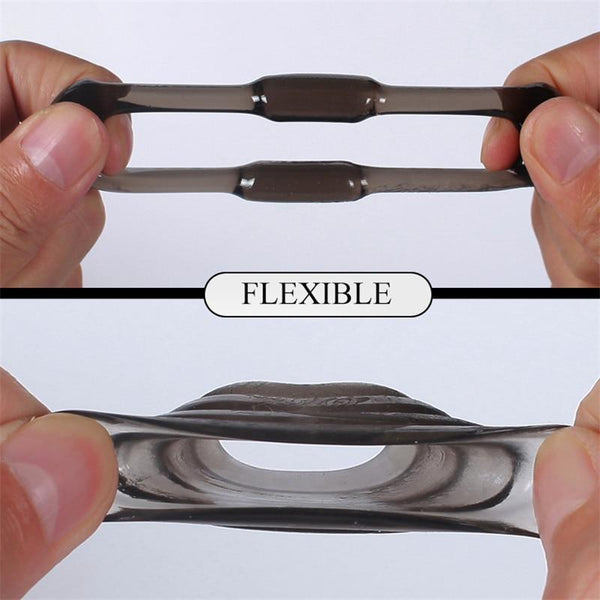 12 / Pcs Stretchy Black  Sleeves Men Ejaculation Delay  Rings