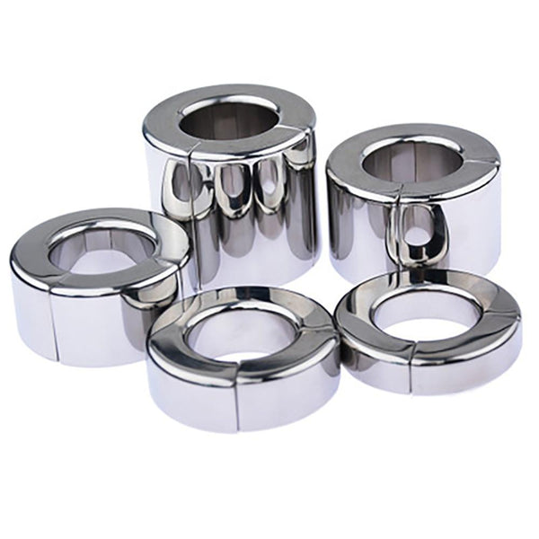 Magnetic Metal Scrotum Pendant Ball Stretcher  Ring   & Ball Toys