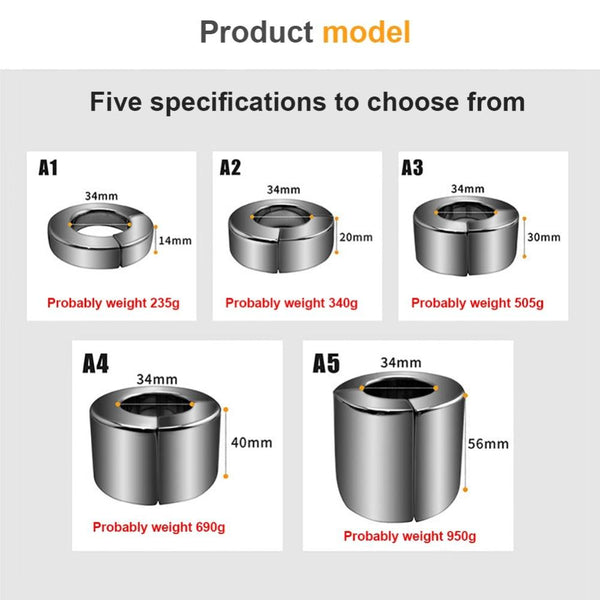 Magnetic Metal Scrotum Pendant Ball Stretcher  Ring   & Ball Toys