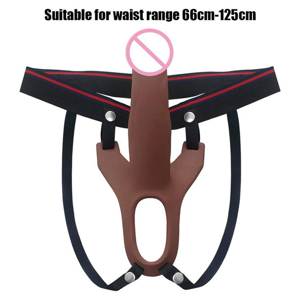 Hollow Huge Strapon Harness For Men Realistic Dildo Pants  Enlarger Strap Ons