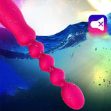 Pink Vibrator Suction Cup Vibrating Anal Beads Butt Plug