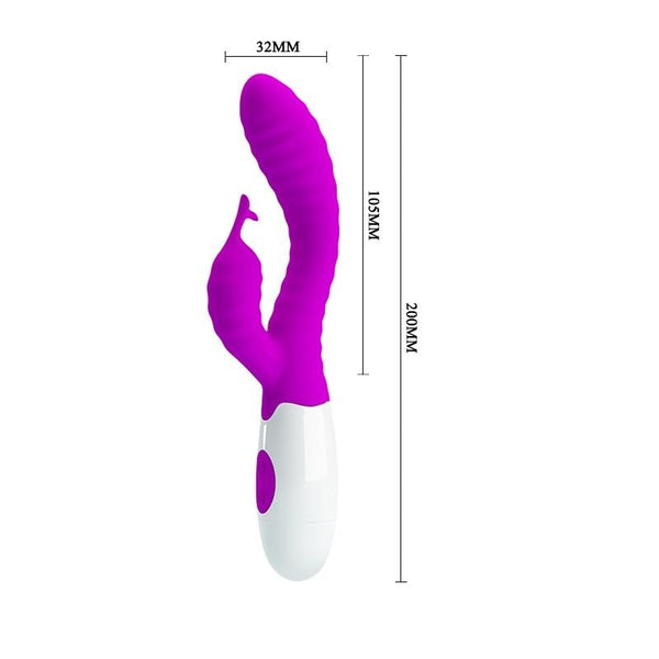 Pretty Love Silicone Rabbit  Double Clitoris G Spot Stimulation Women Rabbit s