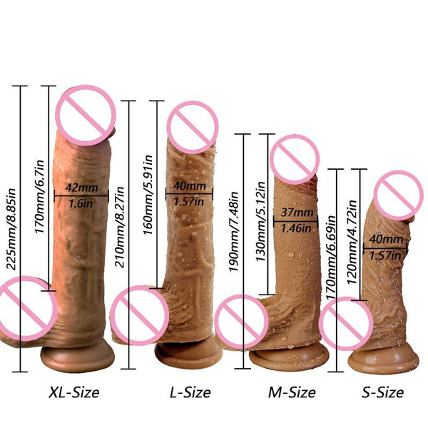 Super Soft Realistic  Dildo Suction Cup Dong Small / Medium Large Realistic Dildos