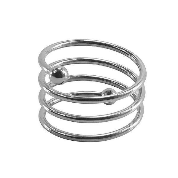 Glans Spiral Metal  Ring Strong Erection  Lock Delay Ejaculation  Rings