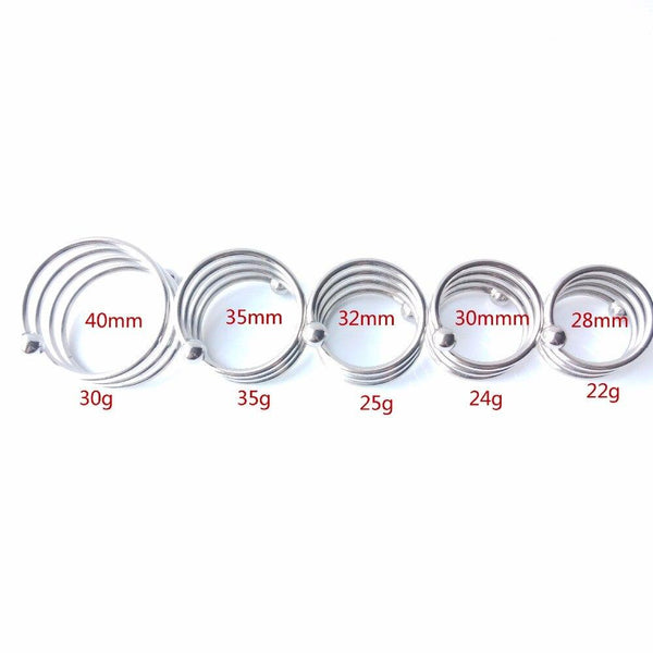 Glans Spiral Metal  Ring Strong Erection  Lock Delay Ejaculation  Rings