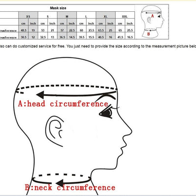 Latex Hood With Red Teeth Gag Nasal Tubes Back Zipper  Hoods